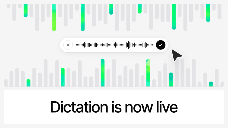 Dictation is Now Live